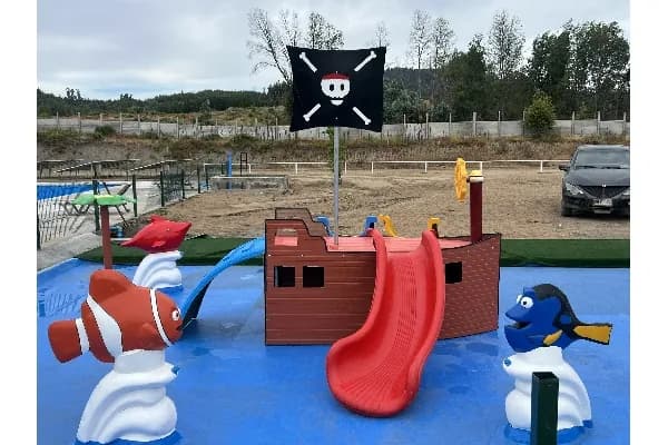 Barco Pirata 2 Toboganes y 1 Trepador
